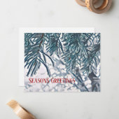 Correspondance Carte de vœux pour les saisons hivernales (Devant/Arrière en situation)