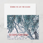 Correspondance Carte de vœux pour les saisons hivernales (Devant / Derrière)