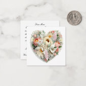 Correspondance Carte de vœux pour maman avec une composition flor (Devant/Arrière en situation)