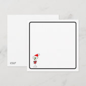 Correspondance carte de vœux pour martini de Noël (Devant / Derrière)