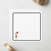 Correspondance carte de vœux pour martini de Noël (Devant/Arrière en situation)