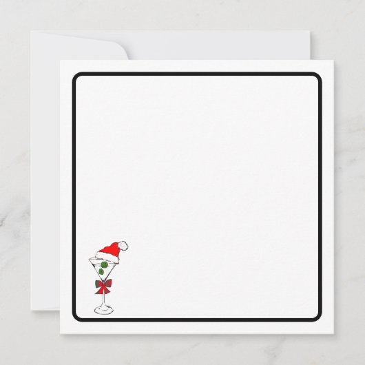 Correspondance carte de vœux pour martini de Noël (Devant)