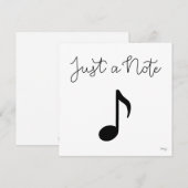 Correspondance Carte de voeux pour notes musicales (Devant / Derrière)