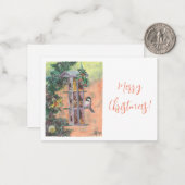 Correspondance Carte de vœux pour oiseau à nourrir (Devant/Arrière en situation)