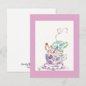Correspondance Carte de voeux pour tasses à thé (Devant / Derrière)