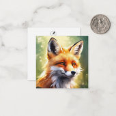 Correspondance Carte de vœux Renard Mignon (Devant/Arrière en situation)