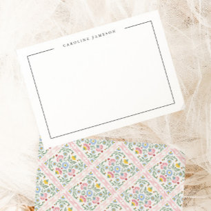 Correspondance Carte de vœux simple florale moderne à plat
