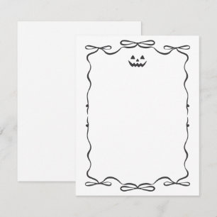 Correspondance carte de vœux simple gribouillis Halloween effraya