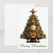 Correspondance Carte de voeux Steampunk Christmas Tree (Devant / Derrière)