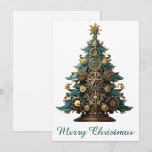 Correspondance Carte de voeux Steampunk Christmas Tree (Devant / Derrière)