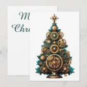 Correspondance Carte de voeux Steampunk Christmas Tree (Devant / Derrière)