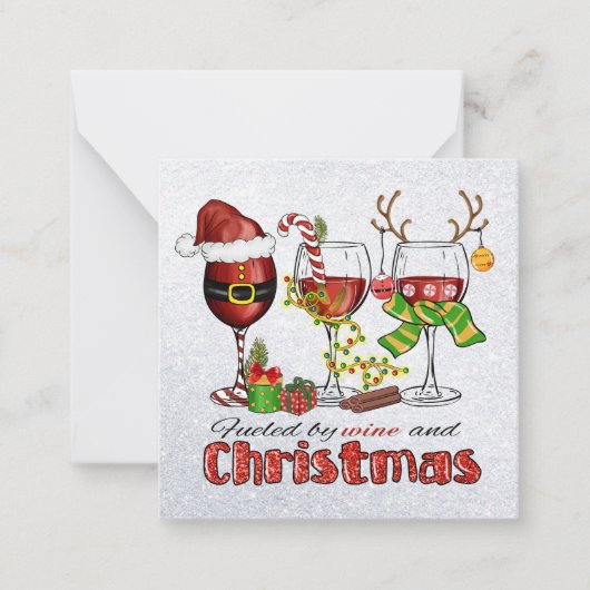 Correspondance Carte de voeux Vin et Noël (Devant)