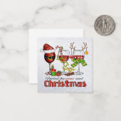 Correspondance Carte de voeux Vin et Noël (Devant/Arrière en situation)