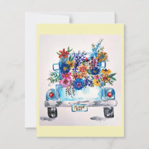 Correspondance Carte de voeux vintage pour camion