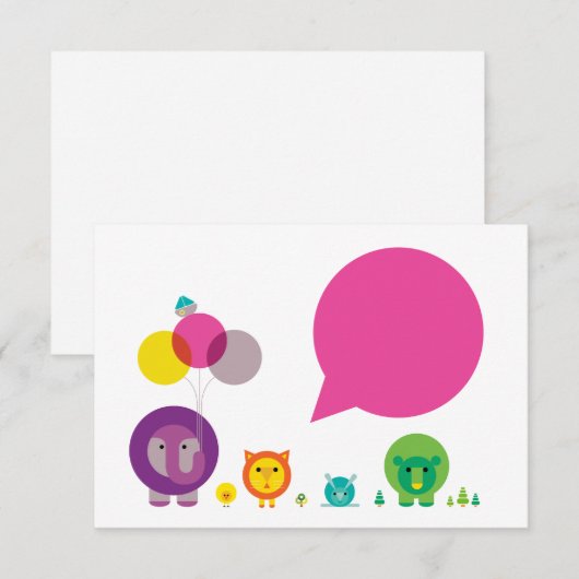 Correspondance Carte de vœux Woo-Hoo! Zoo Fiesta (Devant / Derrière)