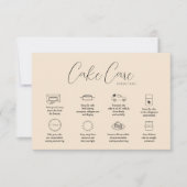 Correspondance Carte d'enseignement sur les soins de gâteau beige (Devant)