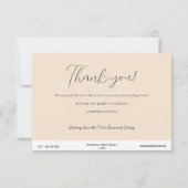 Correspondance Carte d'enseignement sur les soins de gâteau beige (Dos)