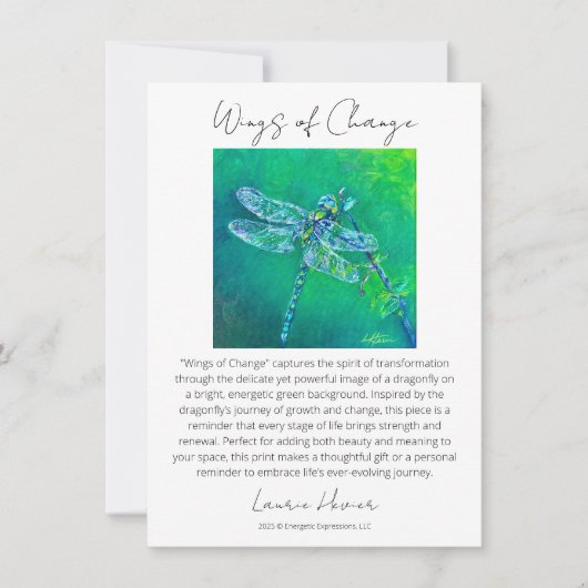 Correspondance Carte d'histoire des ailes de changement (Devant)