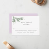 Correspondance Carte d'insertion de Mariage d'aquarelle (Devant/Arrière en situation)