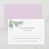 Correspondance Carte d'insertion de Mariage d'aquarelle (Devant / Derrière)