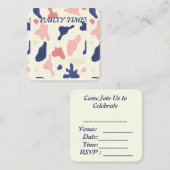 Correspondance Carte d'invitation à l'heure de la fête (Devant / Derrière)