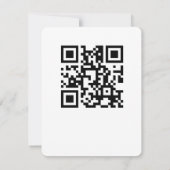 Correspondance Carte d'invitation de mariage élégante avec code Q (Dos)