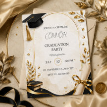 Carte d'invitation de remise des diplômes élégante