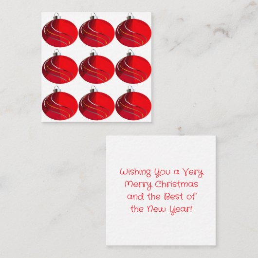 Correspondance Carte d'ornements d'arbre de Noël (Devant / Derrière)