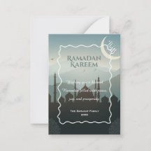 Carte élégante de Ramadan Kareem personnalisée ave