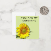 Correspondance Carte florale de tournesol (Devant/Arrière en situation)