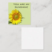 Correspondance Carte florale de tournesol (Devant / Derrière)