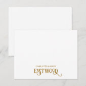 Correspondance Carte Gold Note de deux noms (Devant / Derrière)