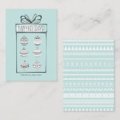 Correspondance Carte Mini Note de Noël (Devant / Derrière)