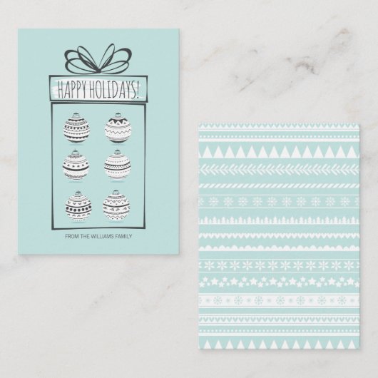 Correspondance Carte Mini Note de Noël (Devant / Derrière)