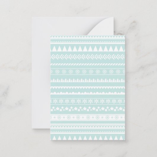 Correspondance Carte Mini Note de Noël (Dos)