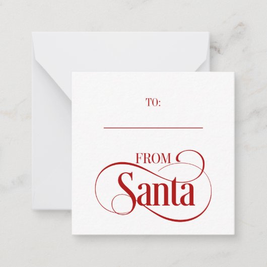 Correspondance Carte Mini Note de Noël du Père Noël (Devant)