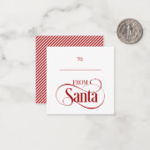 Correspondance Carte Mini Note de Noël du Père Noël (Devant/Arrière en situation)