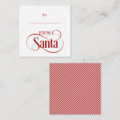 Correspondance Carte Mini Note de Noël du Père Noël (Devant / Derrière)