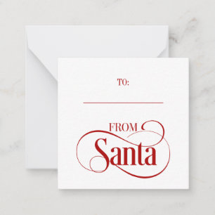 Correspondance Carte Mini Note de Noël du Père Noël