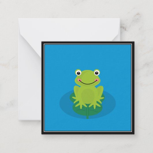 Correspondance Carte Mini Note Merci de grenouille mignonne (Devant)