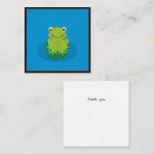 Correspondance Carte Mini Note Merci de grenouille mignonne (Devant / Derrière)