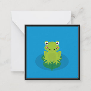 Correspondance Carte Mini Note Merci de grenouille mignonne