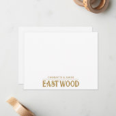 Correspondance Carte Monogramme de nom or unique Couple Or (Devant/Arrière en situation)