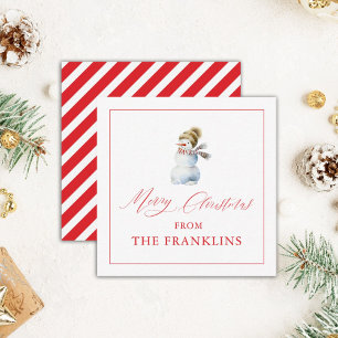Correspondance Carte personnalisée de Noël bonhomme de neige pour