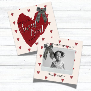 Correspondance Carte photo de classe Saint-Valentin avec ruban à