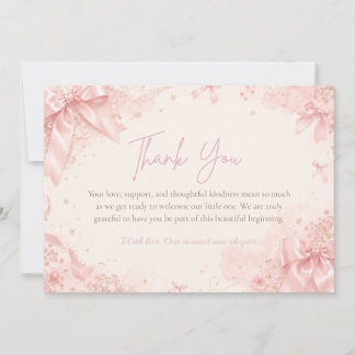 Correspondance Carte plate de remerciement pour baby shower Rose