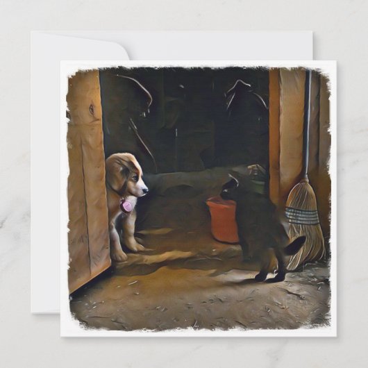 Correspondance carte pour notes de chiot et de chat. (Devant)