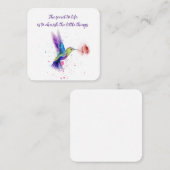 Correspondance Carte pour notes de colibri 2,5 x 2,5 (Devant / Derrière)