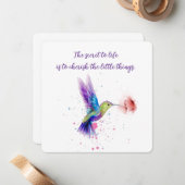 Correspondance Carte pour notes de colibri 5x5 (Devant/Arrière en situation)