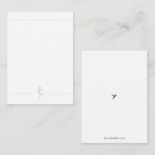Correspondance Carte pour notes de dessin de ligne botanique (Devant / Derrière)